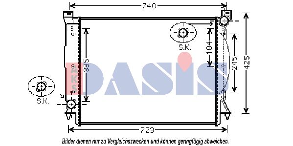 AKS DASIS Jäähdytin,moottorin jäähdytys 480066N